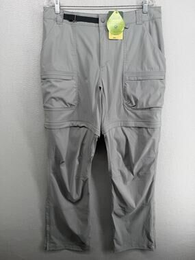 EMS Pants Womens 14R TechG Cargo Ecoflex Zip Off Stretch Ripstop Nylon Gray NEW
